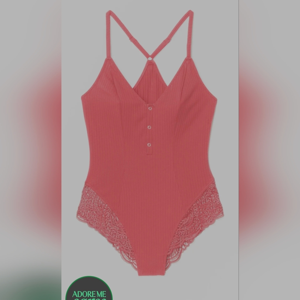 NWOT, Adore Me Pink Bodysuit size Med - Picture 4 of 10